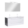 Mobilier complet de baie Vario Clam 120 antracit-alb