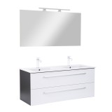 Mobilier complet de baie Vario Clam 120 antracit-alb