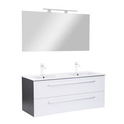 Mobilier complet de baie Vario Clam 120 antracit-alb foto