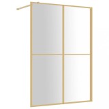 Cumpara ieftin Paravan de dus walk-in, auriu 140x195cm sticla ESG transparenta