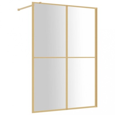 Paravan de dus walk-in, auriu 140x195cm sticla ESG transparenta foto