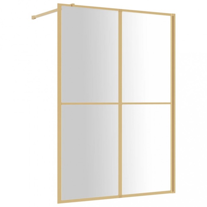 Paravan de dus walk-in, auriu 140x195cm sticla ESG transparenta