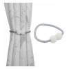 Bratara Magnetica Perdele Draperii PEARLS Gri 50cm - Prindere Fixare Decorativa cu Magnet Tip Perla