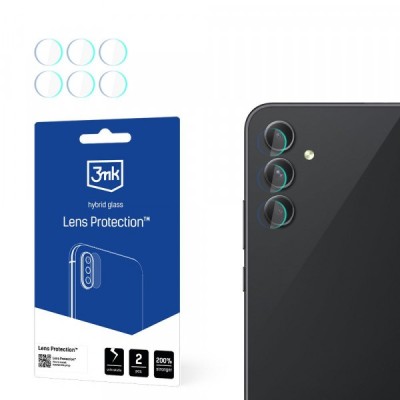 Folie de protectie Camera Spate 3MK Protection pentru Samsung Galaxy A54 A546, Sticla Flexibila, Set 4 bucati, Transparenta foto