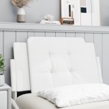 vidaXL Pernă pentru tăblie pat, alb, 80 cm, piele artificială