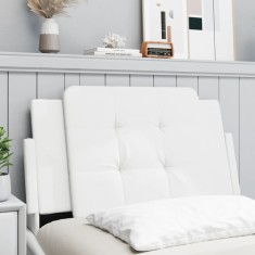 vidaXL Pernă pentru tăblie pat, Zadar, alb, 80 cm, piele artificială 374830