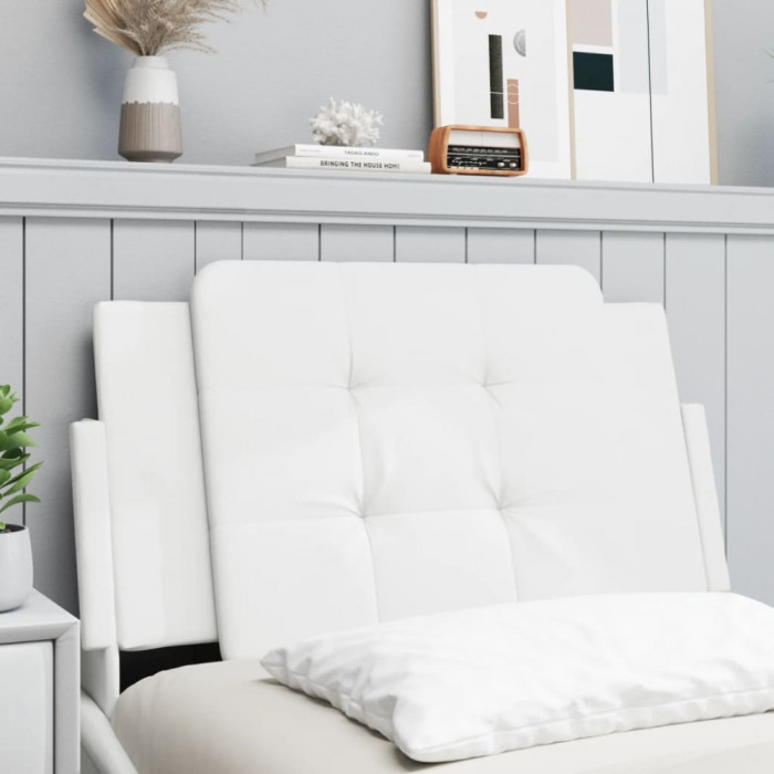 Perna pentru tablie pat, alb, 80 cm, piele artificiala GartenMobel Dekor
