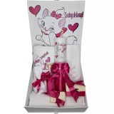 Cumpara ieftin Trusou Botez, 9 Piese Brodate, Model Pisicuta Marie - BTC7