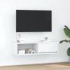 Gossi dulap tv alb 100x31x25,5 cm lemn prelucrat