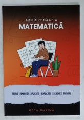 MATEMATICA , MANUAL PENTRU CLASA A - 5 A de BACIU STEFANIA , 2024 foto