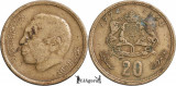 1974 20 santimat-centimes - Hassan II ( 2nd portrait ) - Maroc, Africa