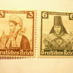 2 Timbre Germania 1935 Deutsches Reich - Palarii , val. 3 si 6 pf sarniera