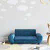Gossi canapea pentru copii, albastru, 70x45x33 cm, catifea