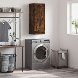 vidaXL Dulap de perete, stejar fumuriu, 34,5x34x90 cm, lemn prelucrat