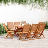 vidaXL Scaune grădină pliabile 8 buc. 51x66x95 cm lemn masiv acacia 3214473