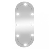 Cumpara ieftin Oglinda de perete cu lumini LED 35x80 cm oval sticla