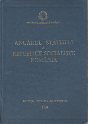 RSR - Anuarul statistic al RS Romania (1988) foto