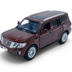 Macheta auto Nissan Patrol Y62 2017 brown, lumini, sunet, directie activa, 1:32