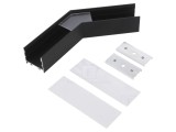 Conector 135&deg; negru aluminiu VARIO30-02