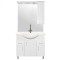 Mobilier complet de baie Bianca Plus 85, alb lucios, deschidere pe dreapta