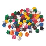 Set 100 cuburi Miniland, 2 cm, plastic