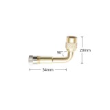 Prelungitor valva roata 90&deg;, metalic, lungime 34 mm pentru acces facil