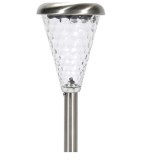 Lampa Led solara cu lumina schimbatoare, Argintiu, Plastic, 27 cm, Oem