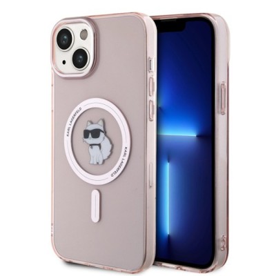 Husa pentru iPhone 15 Plus - Karl Lagerfeld IML MagSafe (KLHMP15MHFCCNOP) - Choupette foto