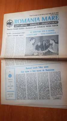 ziarul romania mare 11 ianuarie 1991-redactor sef corneliu vadim tudor foto