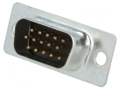 Mufă D-Sub HD 15-PIN Tată pe Cablu Neagră foto