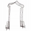 Arcada metalica, pergola, pentru gradina, ascutita, bronz antic, 173x51x260 cm, Chomik