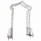 Arcada metalica, pergola, pentru gradina, ascutita, bronz antic, 173x51x260 cm