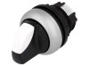 Comutator rotativ 22mm 3 poziții alb-negru