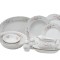 Serviciu masa portelan 12 persoane (45 piese), CONSTANCE decor FLORAL - CSSM-45