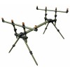 Rod pod East Shark aluminiu 4 lansete, 3 picioare ajustabile, geanta transport, pescuit crap