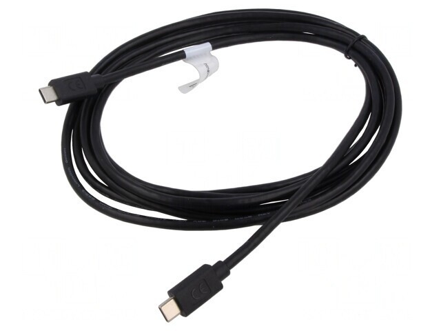Cablu USB 2.0 USB-C Mufă Nichelată 3m Negru