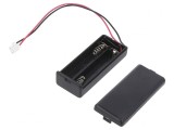 Suport Baterii AAA 2x 3pin cu Cabluri 150mm și Terminal