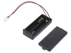 Suport Baterii AAA 2x 3pin cu Cabluri 150mm și Terminal