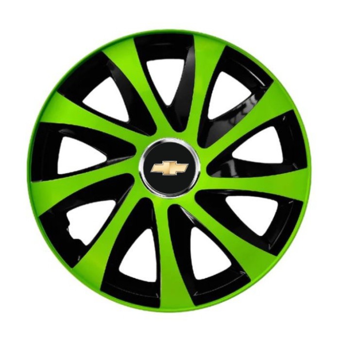 Set 4 capace roti Extra drift green R13 pentru gama auto Chevrolet