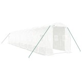 Cumpara ieftin Sera cu cadru din otel, alb, 24 m&sup2;, 12x2x2 m