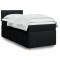 vidaXL Pat box spring cu saltea, negru, 80x200 cm, textil 3286509