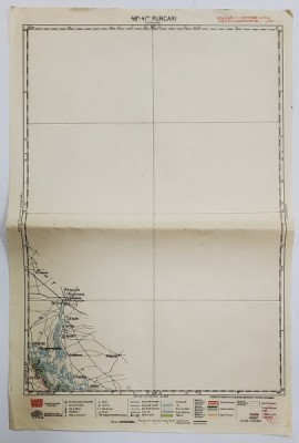 HARTA ZONEI PURCARI , LITOGRAFIE DE M.D. MOLDOVEANU , 1936, POLICROMA foto