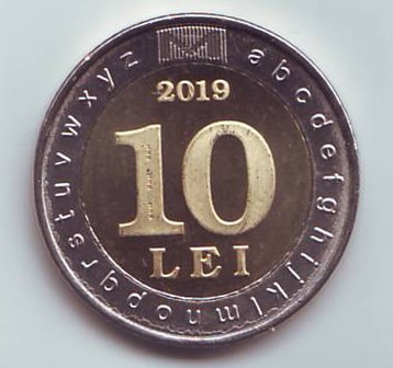 10 lei 2019, Republica Moldova, comemorativa foto