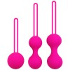 Set 3 Bile Vaginale Ben Wa Silicon Roz, Exercitii Kegel Muschi Pelvieni, Greutati Diferite