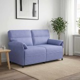 vidaXL Canapea 100% poliester, cadru din metal, MDF, placaj 42033910