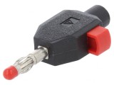 Mufă Banană 4mm 10A 60V Neagră Izolată 2,5mm2