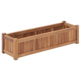 VidaXL Strat &icirc;nălțat, 100x30x25 cm, lemn masiv de tec