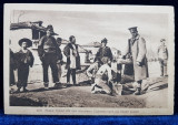 SOLDAT BULGAR SI MICUL LUSTRAGIU , CARTE POSTALA ILUSTRATA , MONOCROMA , NECIRCULATA , INCEPUTUL SECOLULUI XX