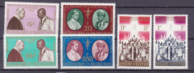 Burundi 1964 Papa Paul VI MI 119-124 MNH foto