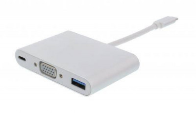 Adaptor USB Type C 3.1 - VGA USB3.0 USB-C PD Well foto